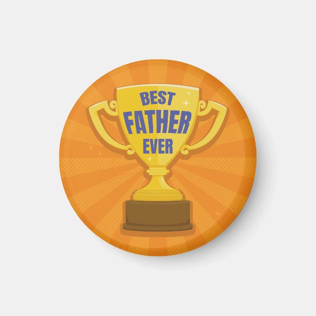 Imã Melhor Padre Retro Trophy Cup para Pai, Pai (Frente)