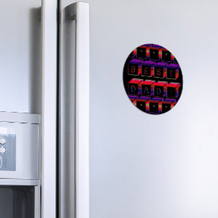 Imã Melhor Pai bloqueia texto vermelho e roxo