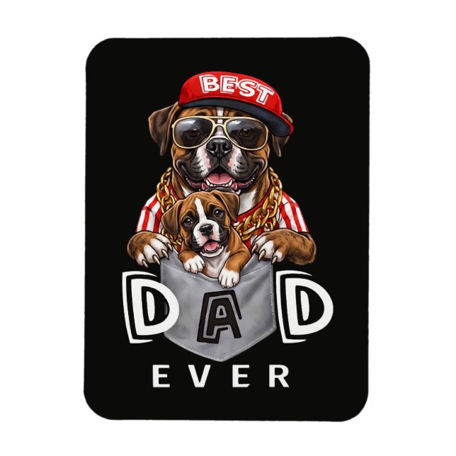 Ímã Melhor Pai Boxer de Todos os Tempos (Vertical)