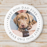 Imã Melhor Pai De Cachorro Alguma Vez Elegante Foto Pe<br><div class="desc">Este design simples e clássico é composto por tipografia serif e adiciona uma foto personalizada.</div>