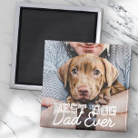 Imã Melhor Pai De Cachorro Alguma Vez Personalizado Fo<br><div class="desc">Este design simples e clássico é composto por tipografia serif e adiciona uma foto personalizada</div>