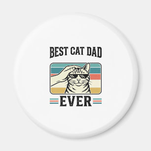 Imã Melhor Pai de Gato de Todos os Tempos Design Vinta