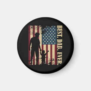 Imã Melhor Pai de Todos Com a Nossa Bandeira Americana