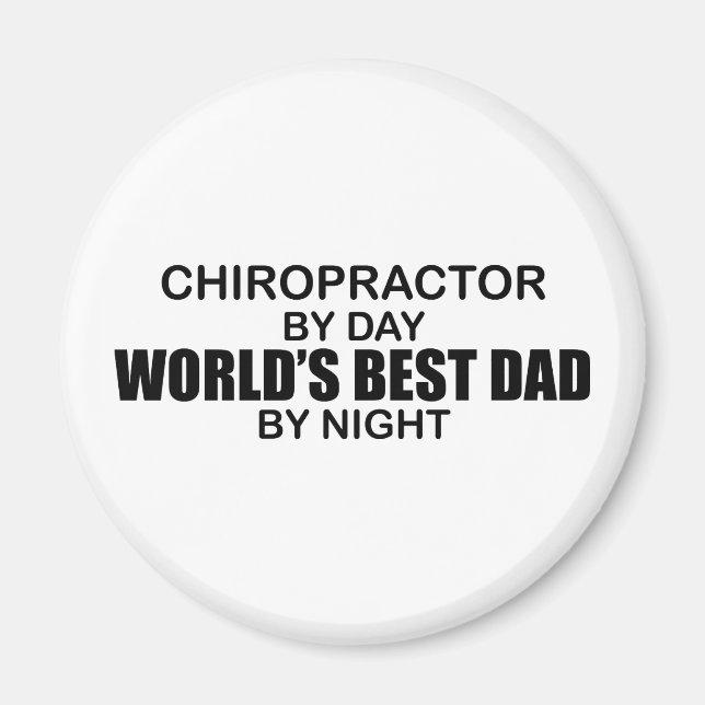 Imã Melhor Pai do Mundo à Noite - Chiropractor (Frente)