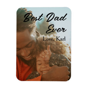 Ímã melhor pai do mundo foto amor texto simples data