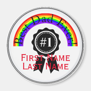 Imã Melhor Pai do Rainbow Magnet HAMbWG