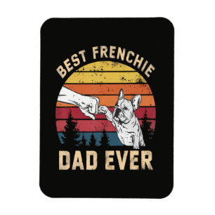 Ímã Melhor Pai Frenchie Retro de Todos os Tempos