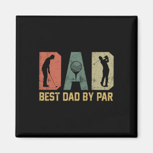 Imã Melhor Pai Par Retro Vintage Dia dos Pais Golfe Lo