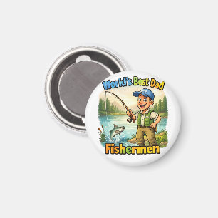 Imã Melhor Pai Pescador pelo Lago Divertida Ideia de P