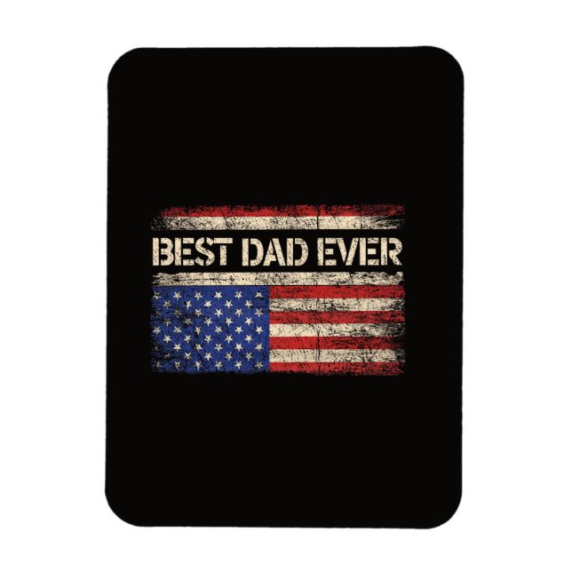 Ímã Melhor Papai de Todos Presentes da Bandeira Americ (Vertical)