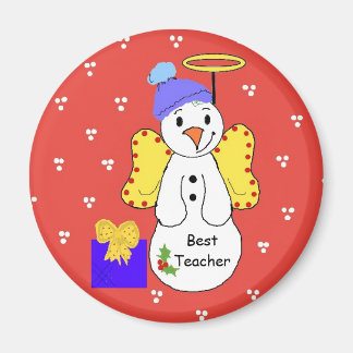 Imã Melhor Professor Boneco de Neve Caprichoso