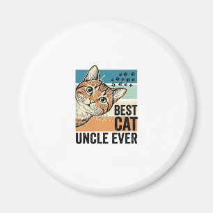 Imã Melhor Tio de Gato de Sempre Design de Amante de G