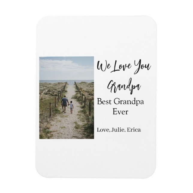 Ímã melhor vovô de todos os avós com fotos clássicas (Vertical)