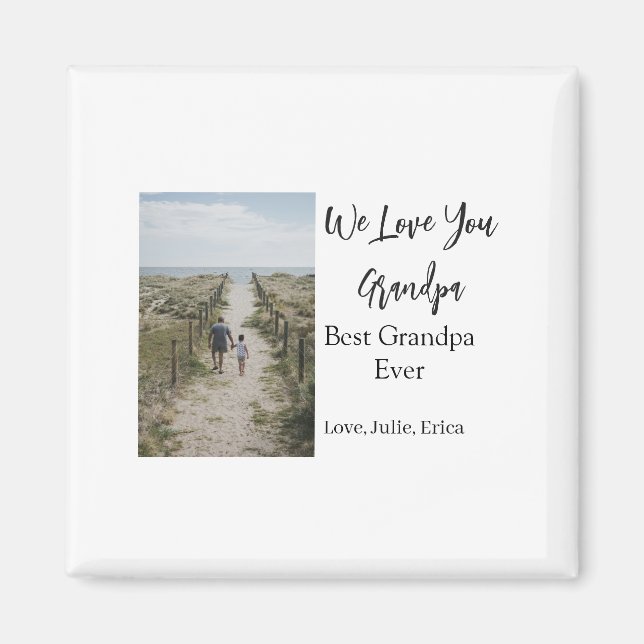 Imã melhor vovô de todos os avós com fotos clássicas (Frente)