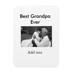 Ímã Melhor vovô já adicionou nome de foto elegante