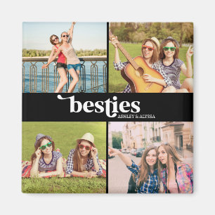 Imã Melhores Amigas Personalizadas 4 Fotos