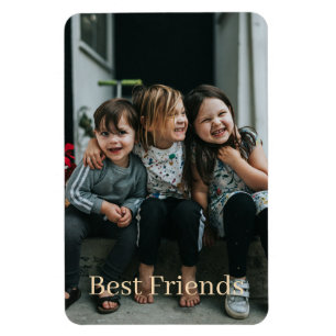 Ímã Melhores Amigos Modelo de Foto Personalizável e