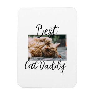 Ímã Melhores pais papai gato foto de estimação simples