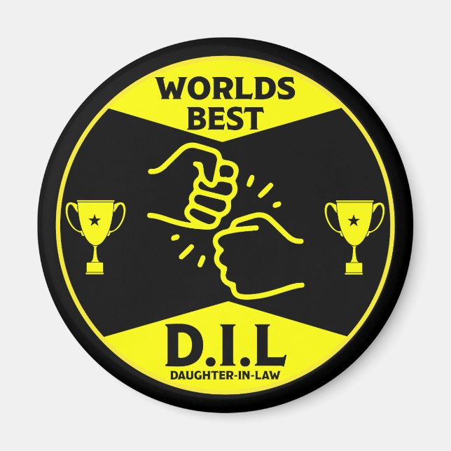 Imã Melhores Presentes De Filha+Lei (Frente)