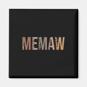 Imã Memaw Leopardo Imprime Mãe Dia de as mães Engraçad