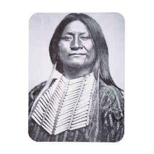 Ímã Membro duma tribo do Comanche, 1872 (foto de b/w)