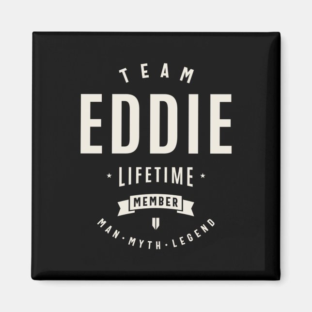 Imã Membro Vitalício da Equipe Eddie Nome Divertido Ed (Frente)