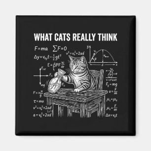 Imã Meme de Gato de Física Ciência Engraçado O que os 