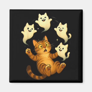 Imã Meme de Gato Engraçado Soky Halloween Gatinho 