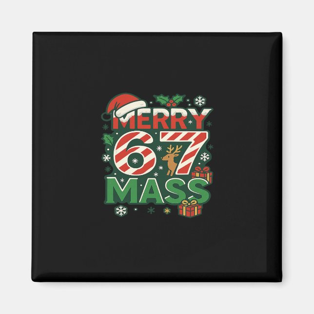 Imã Meme Divertido Feliz 67 M Cana de Açúcar Natal Núm (Frente)