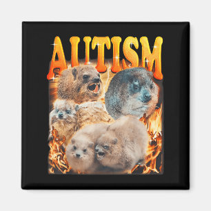 Imã Meme Divertido Marmotas Autista Autismo A