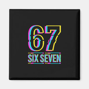 Imã Meme do Gen Alpha Six Seven 6 7