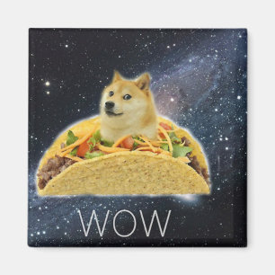 Imã meme do taco espacial doge