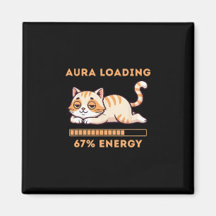 Imã Meme Engraçado da Geração Z 67 Aura de Gato Gato C