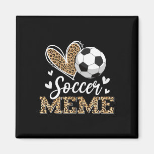 Imã Meme engraçado de futebol Meme leopardo Jogador de