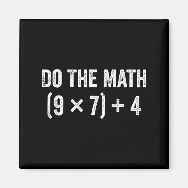 Imã Meme Engraçado de Matemática 67 (Frente)