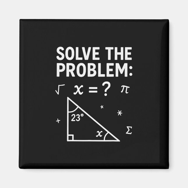 Imã Meme engraçado de matemática 67 Resolva o problema (Frente)