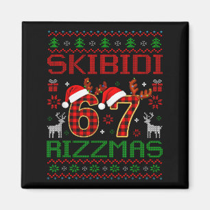 Imã Meme engraçado do Skibidi Rizzmas com vibrações fe
