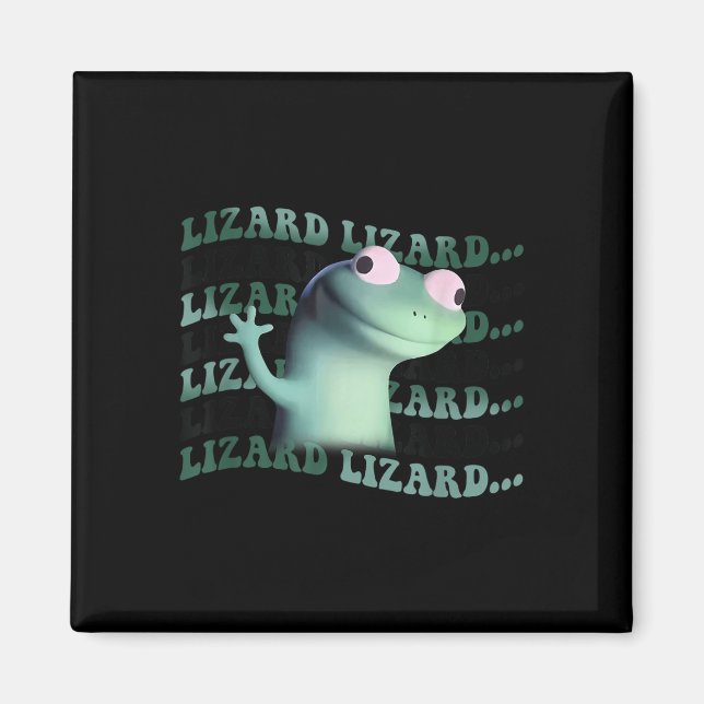Imã Meme Funny Weirdcore Animal Women Lizard Lizar (Frente)