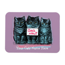 Ímã Meme Magnet Personalizável do Cat Meme 'Check Meow