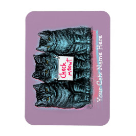 Ímã Meme Magnet Personalizável do Cat Meme 'Check Meow