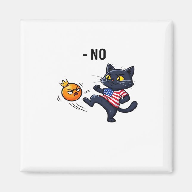 Imã Meme Político Engraçado Sem Design de Gato (Frente)