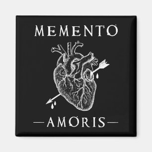 Imã Memento Amoris. Coração Sangrando & Setas Gótico
