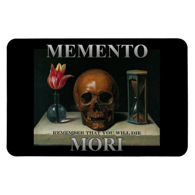 Ímã Memento Mori - Lembre-se que você vai morrer (Horizontal)