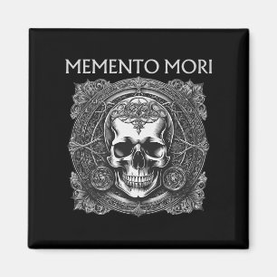 Imã Memento Mori Skull Filosofia Estática Homens Mulhe