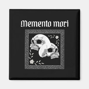 Imã Memento Mori Skull Filosofia Estática Homens Mulhe