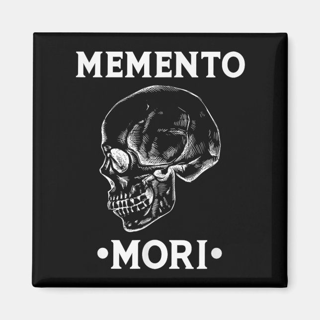 Imã Memento Mori Skull Stoicism Filosofia (Frente)