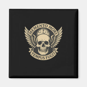Imã Memento Mori Tempus Fugit Citação Latina de Estoqu