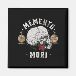 Imã Memento Mori Vintage - Crânio - Tanque de Filosofi