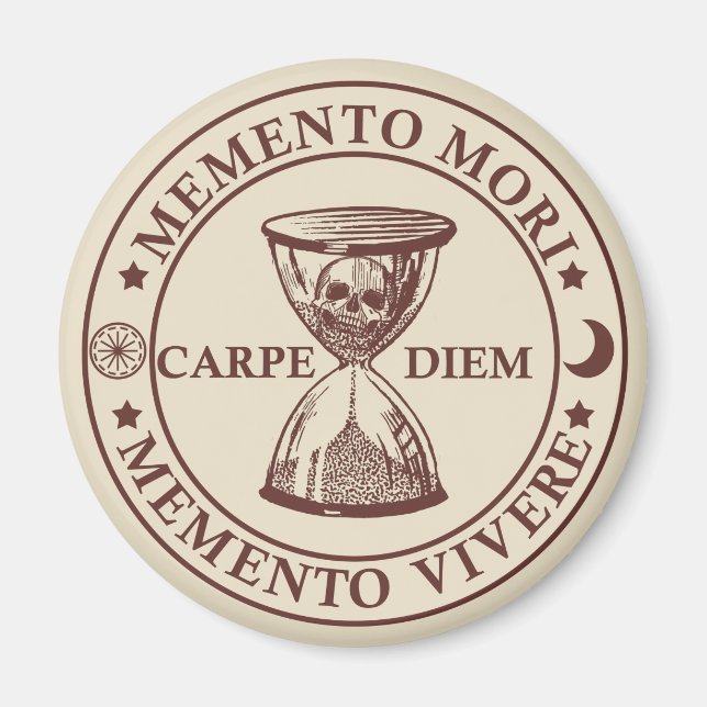 Imã memento mori vivere (Frente)