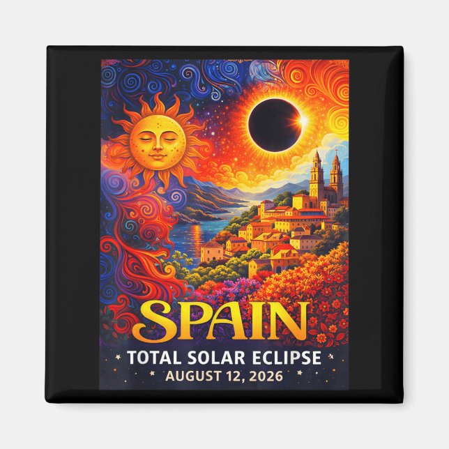 Imã Memorabilia Cósmica do Eclipse Solar Total da Espa (Frente)